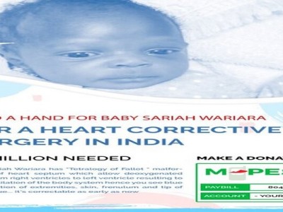 BABY SARIAH HEART CORRECTION SURGERY