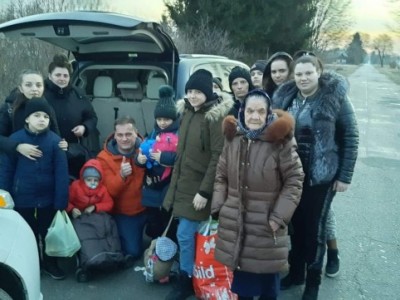 UKRAINE - fuel for refugee drivers