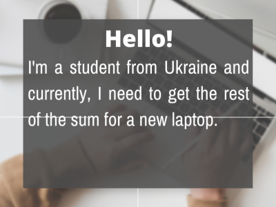 Ukrainian student  needs a laptop for study