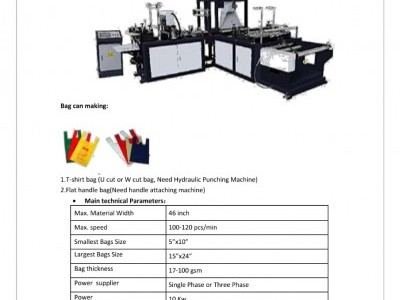 Non woven bag making machine business