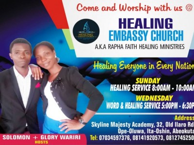 SUPPORT HEALING EMBASSY CHURCH PROJECT