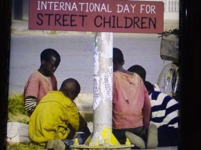 Christmas celebration with street children
